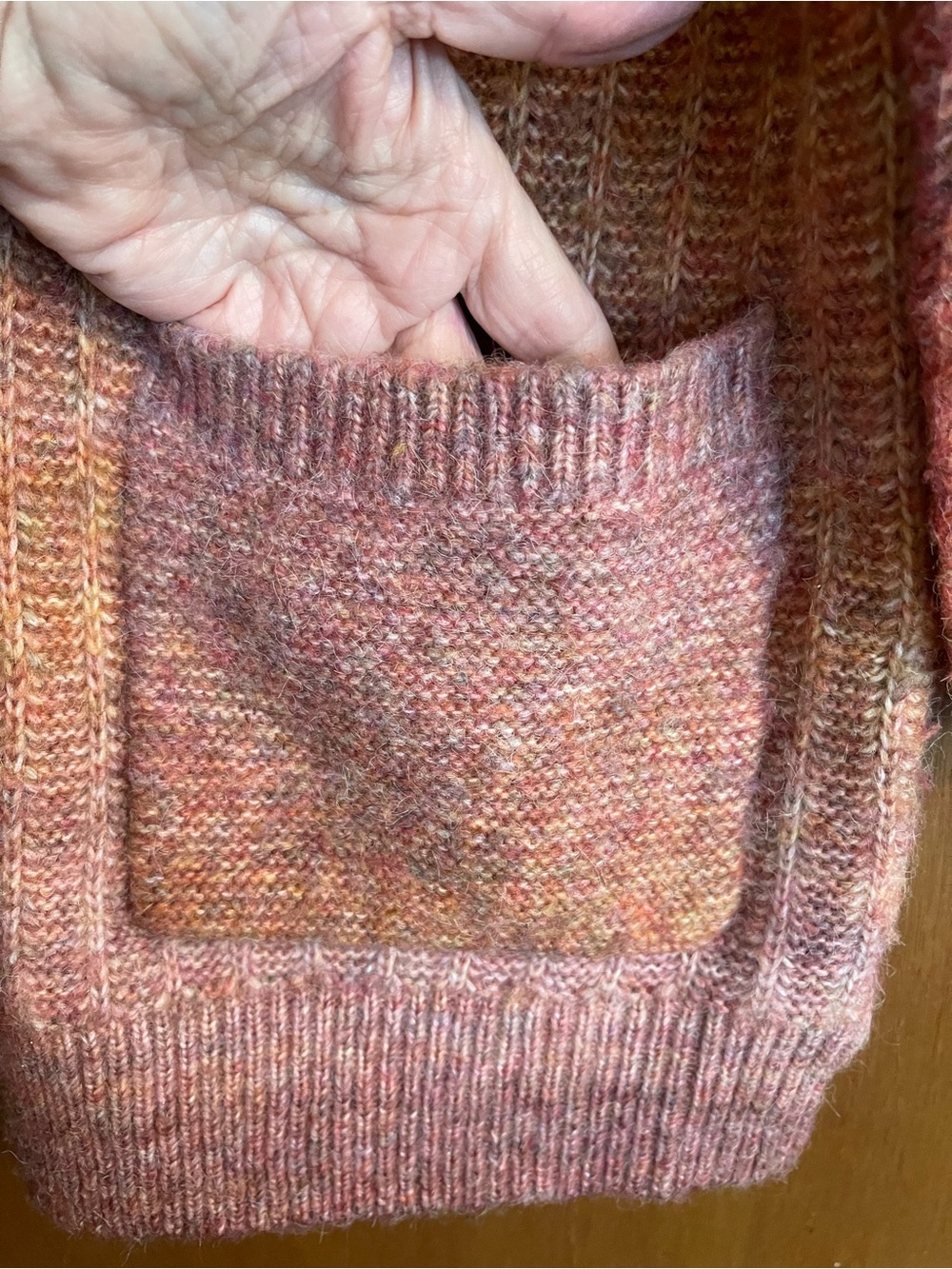 Christian Siriano Open-Front Gradient Knit Cardigan Sweater - Pink/Orange - Picture 7 of 8